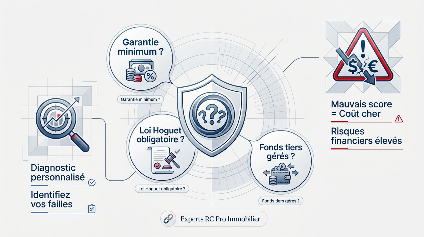 RC pro agent immobilier : obligations, garanties et tarifs à jour 1 Courtier Assurances et Financements Rennes Agent immobilier vérifiant ses contrats d'assurance professionnelle