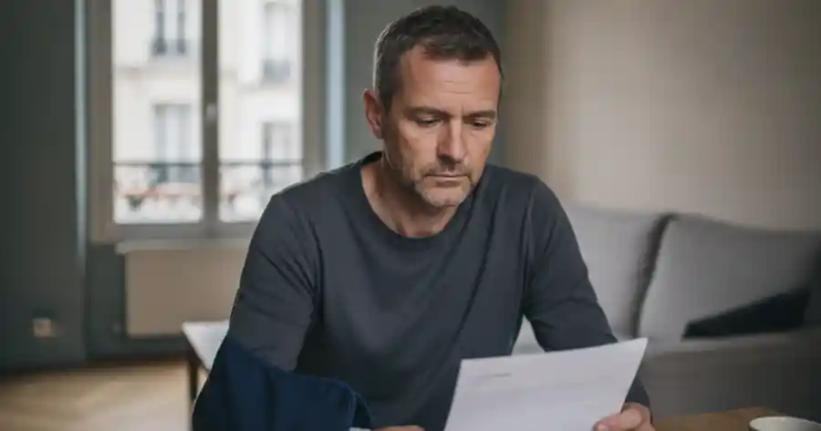 Mutuelle et prévoyance obligatoires en sécurité privée : ce qu'impose la convention 1351 2 Courtier Assurances et Financements Rennes Agent de sécurité privée en arrêt de travail consultant son dossier de prévoyance