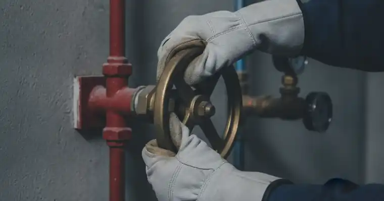 Règles APSAD R1, R4, R7 : certificats N, Q et conformité 2 Courtier Assurances et Financements Rennes Technicien contrôlant un poste de contrôle sprinkleur lors d'une vérification périodique