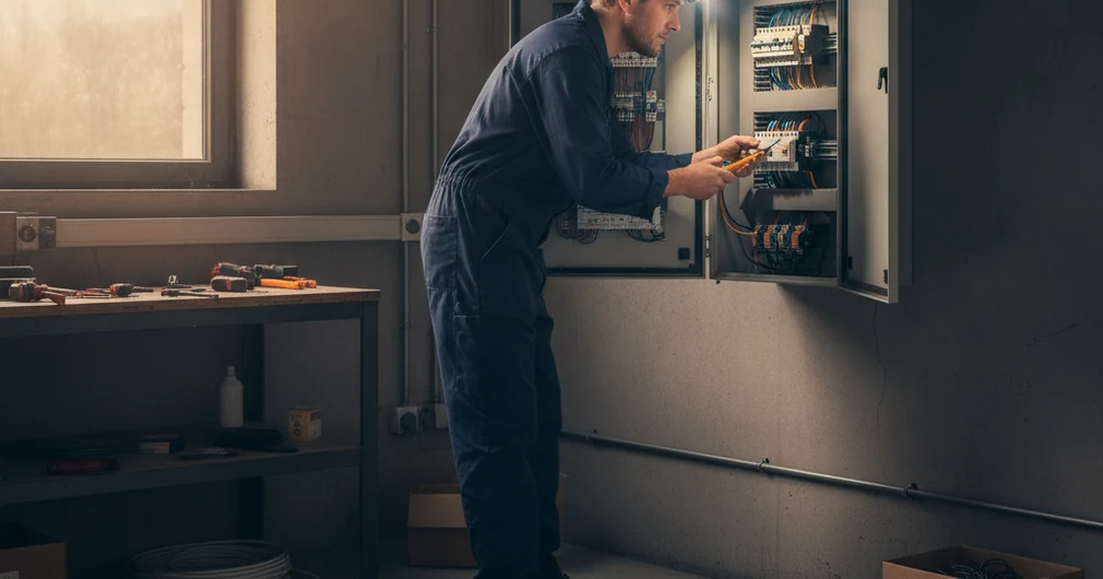 Certificat Q18 : obligatoire ? prix, validité, qui le délivre (et différence avec le Q4) 1 Courtier Assurances et Financements Rennes Certificat Q18 : technicien contrôlant un tableau électrique dans un local professionnel