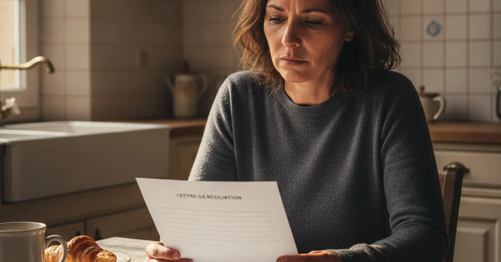 Loi Lemoine : changer d'assurance de prêt à tout moment en 2026 1 Courtier Assurances et Financements Rennes Loi Lemoine assurance emprunteur : assurée rédigeant sa lettre de résiliation d’assurance de prêt