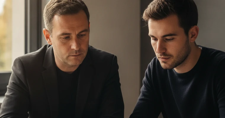 Prévoyance auto-entrepreneur : ce que la CPAM verse et ce qu'il faut combler 2 Courtier Assurances et Financements Rennes Courtier en prévoyance auto-entrepreneur à Rennes calculant le trou de revenu avec un jeune micro-entrepreneur